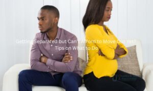 Couple sitting apart after separation, reflecting on relationship challenges and legal issues in North Carolina.