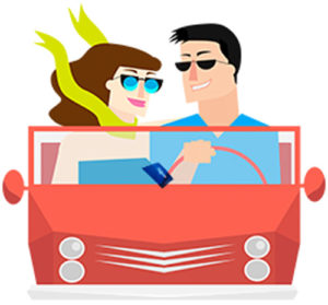 riding in car