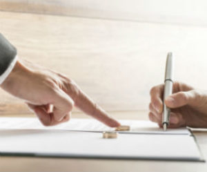 Signing separation agreement