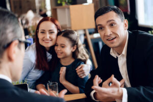 Joint custody in North Carolina parents meeting with family lawyer